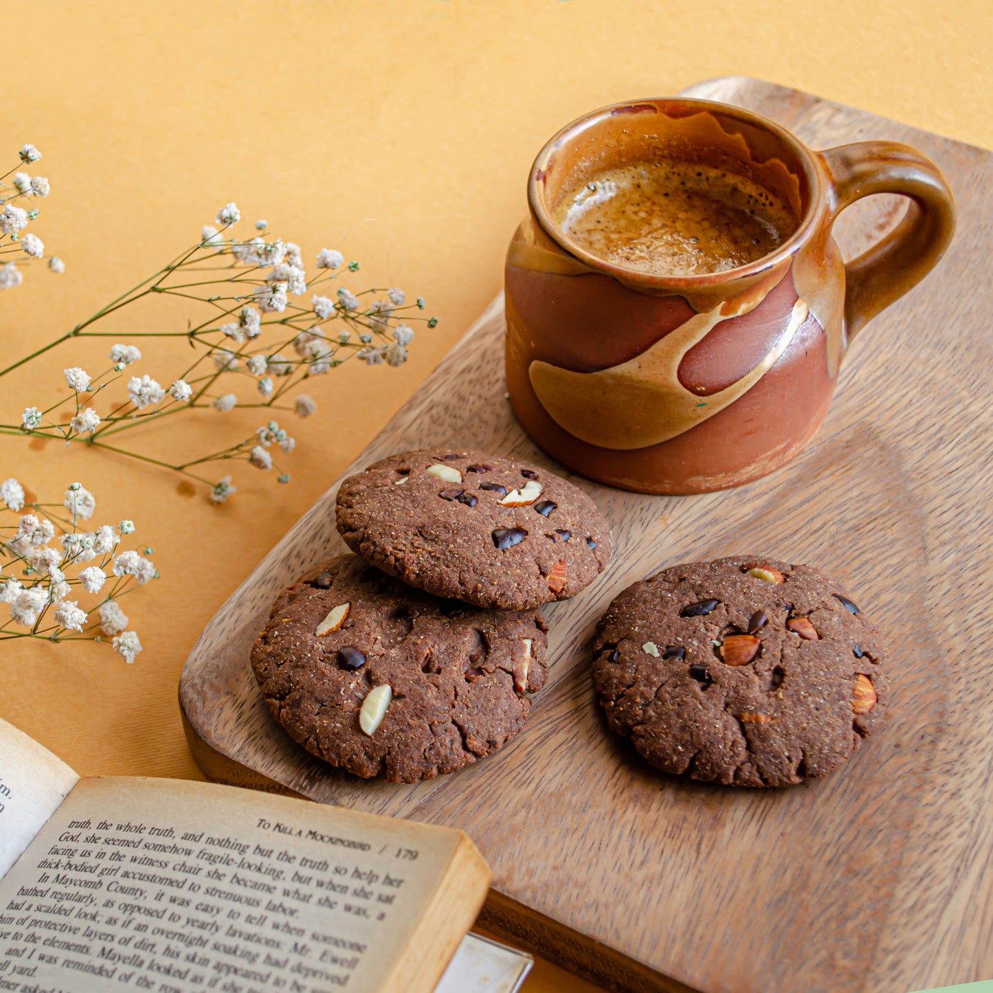 Dark Chocolate Almond Butter cookies