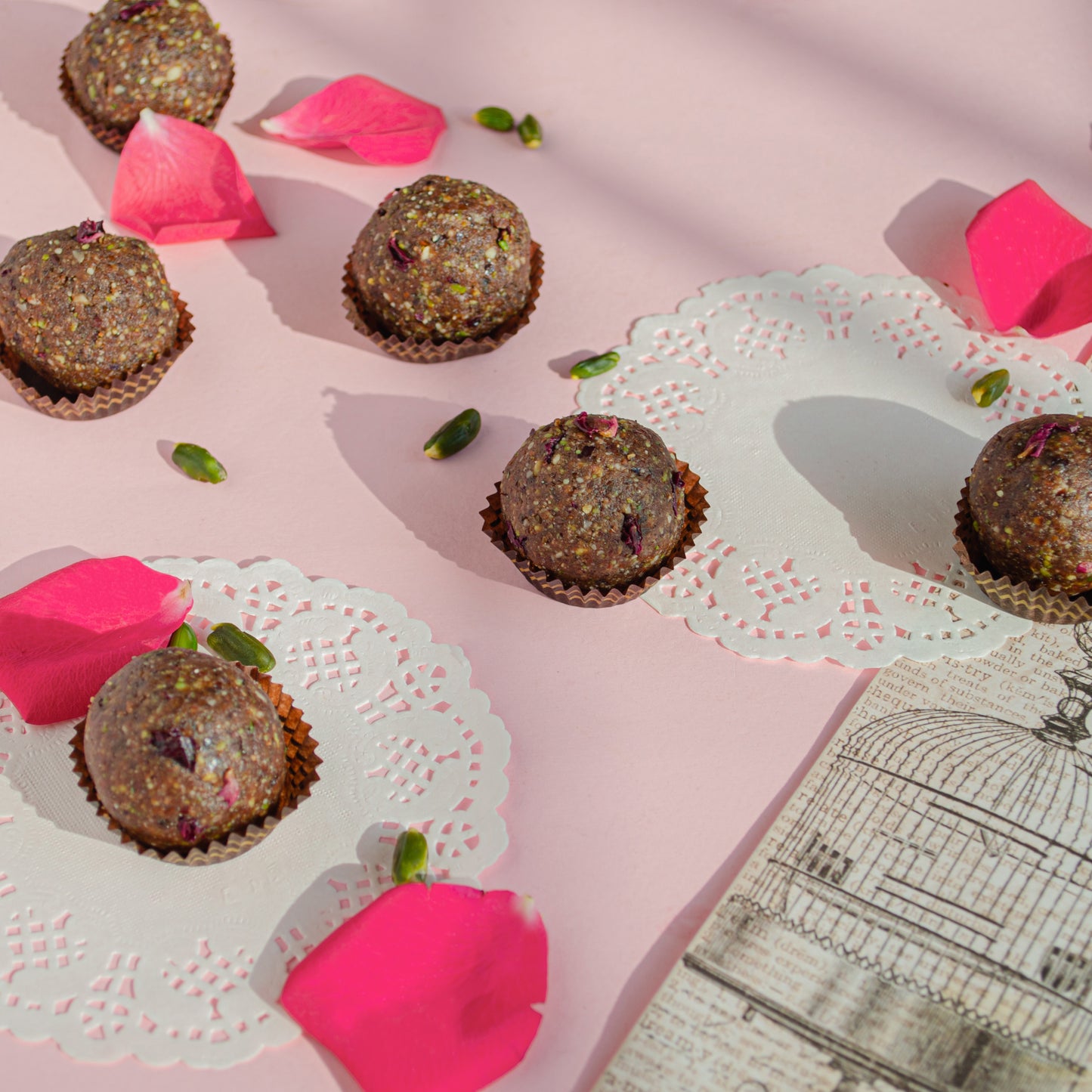Rose-Pista Energy Truffles