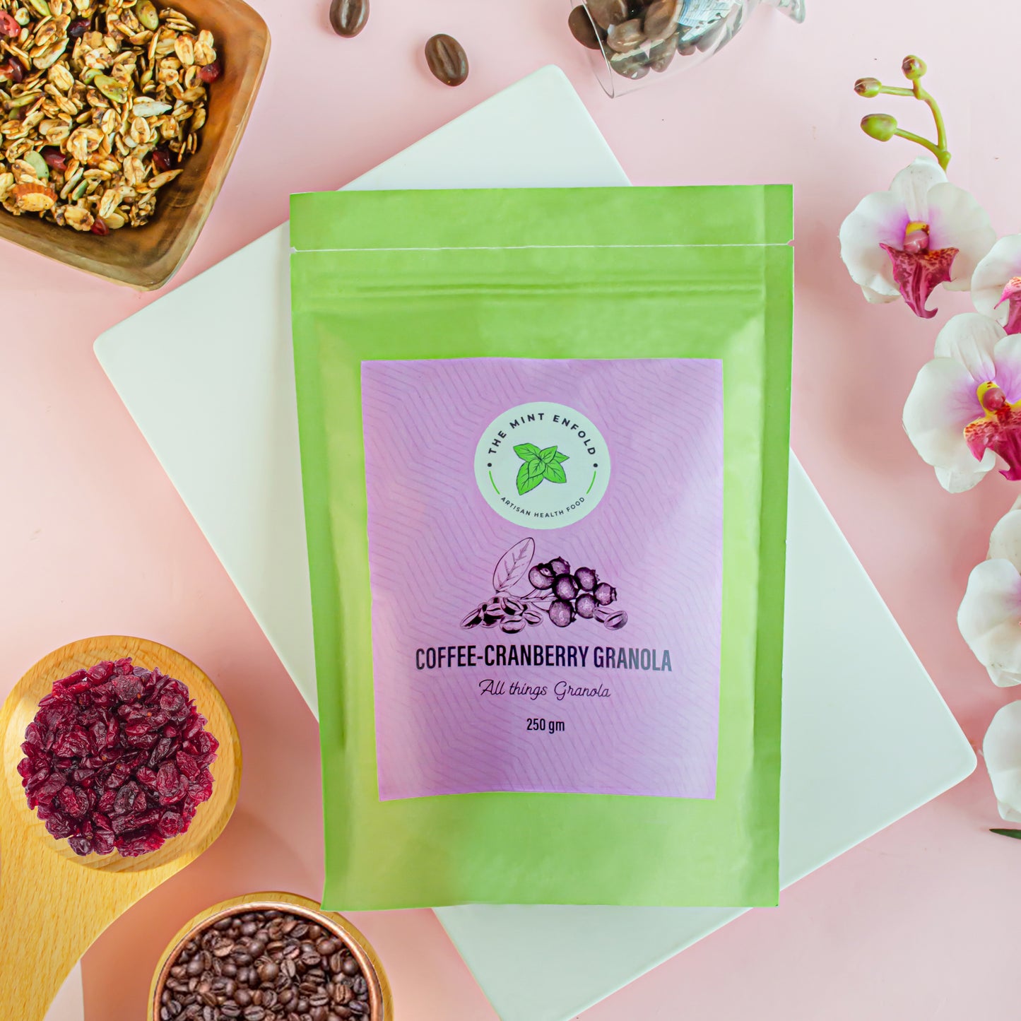 Coffee-Cranberry Granola