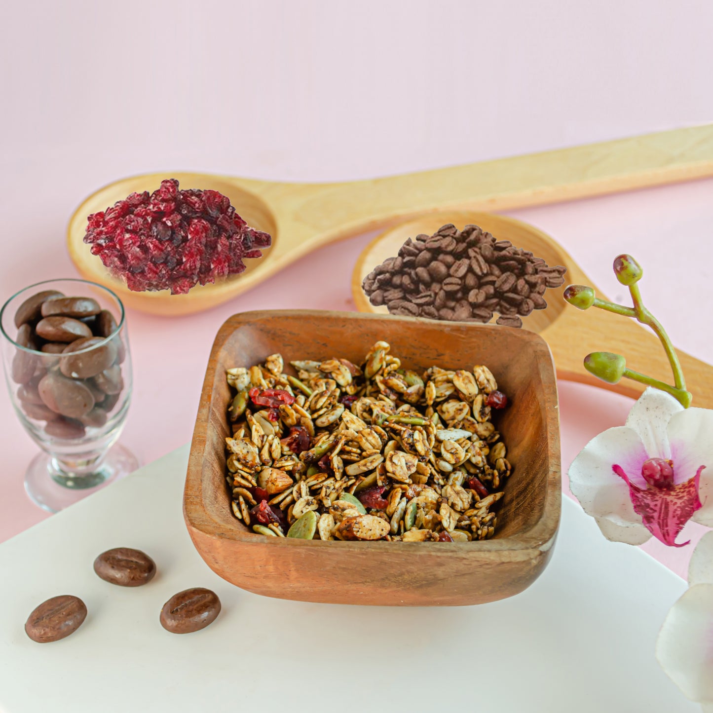 Coffee-Cranberry Granola