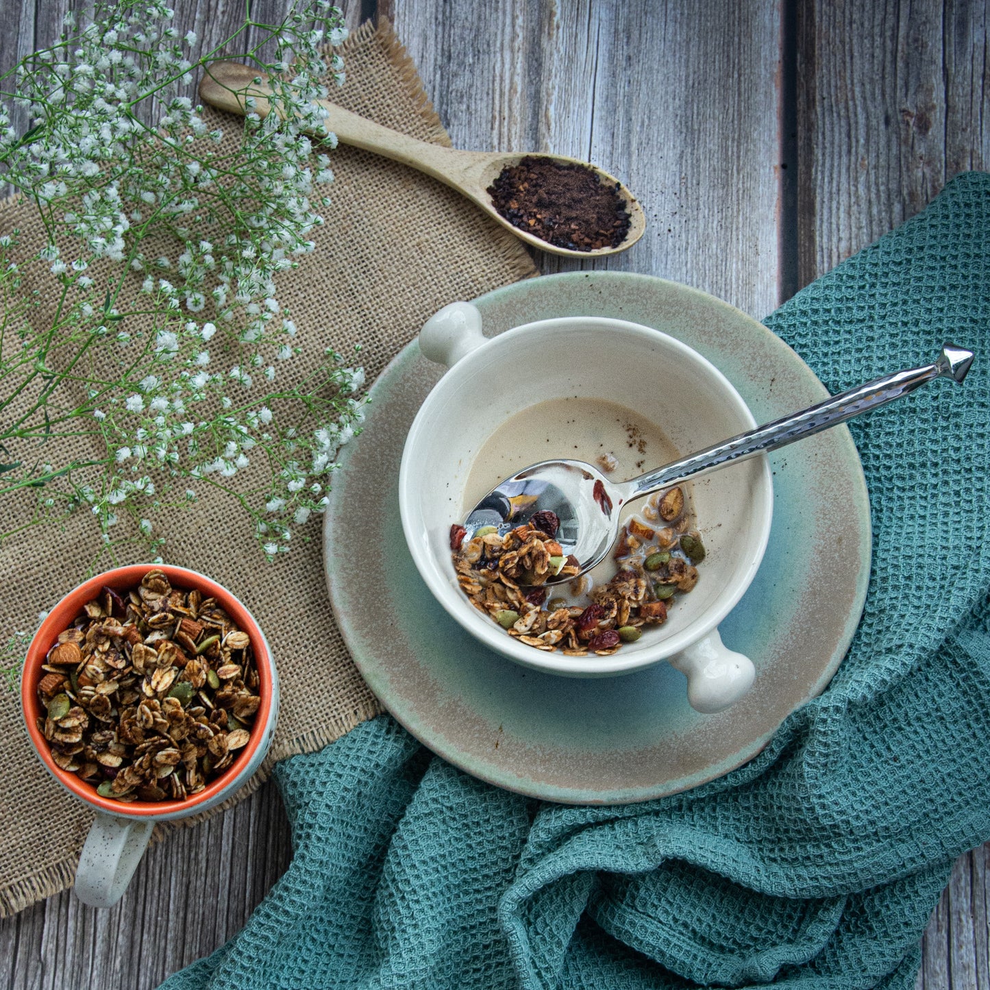 Coffee-Cranberry Granola