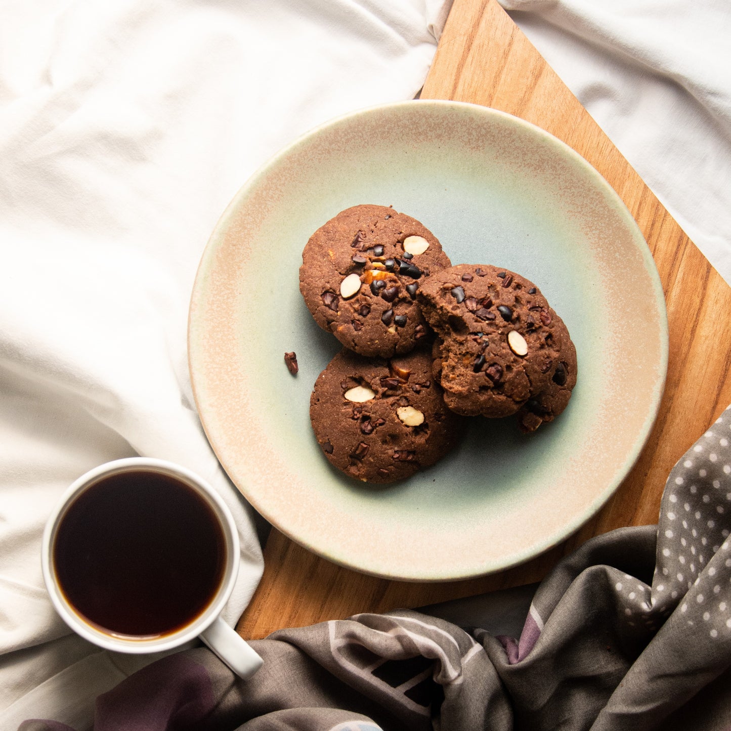 Dark Chocolate Almond Butter cookies
