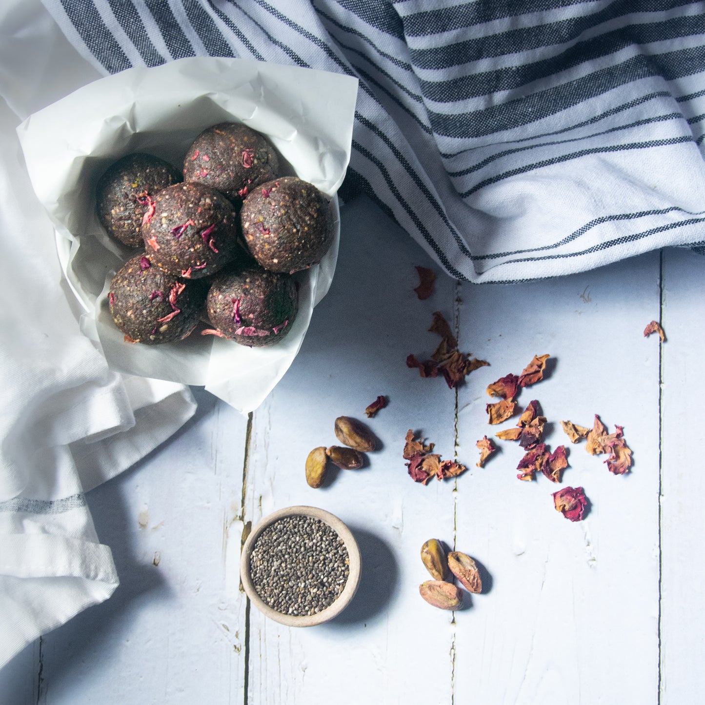 Rose-Pista Energy Truffles