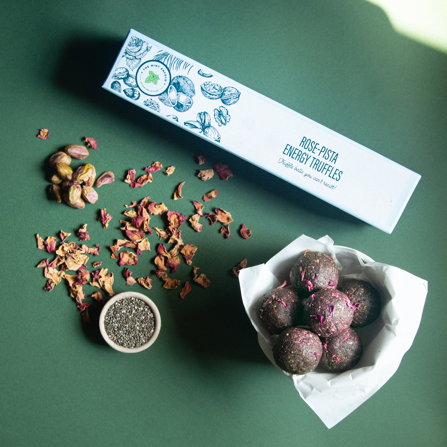 Rose-Pista Energy Truffles